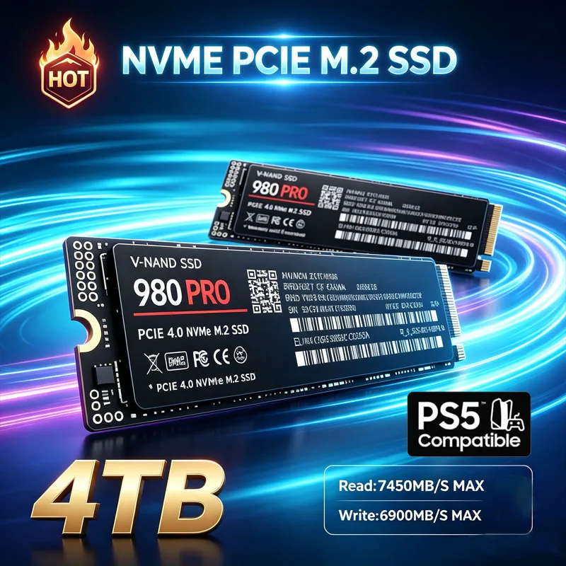 M.2 Nvme 4Tb Pcie 4.0 Ssd - SSD NVMe M.2 para Juegos 980