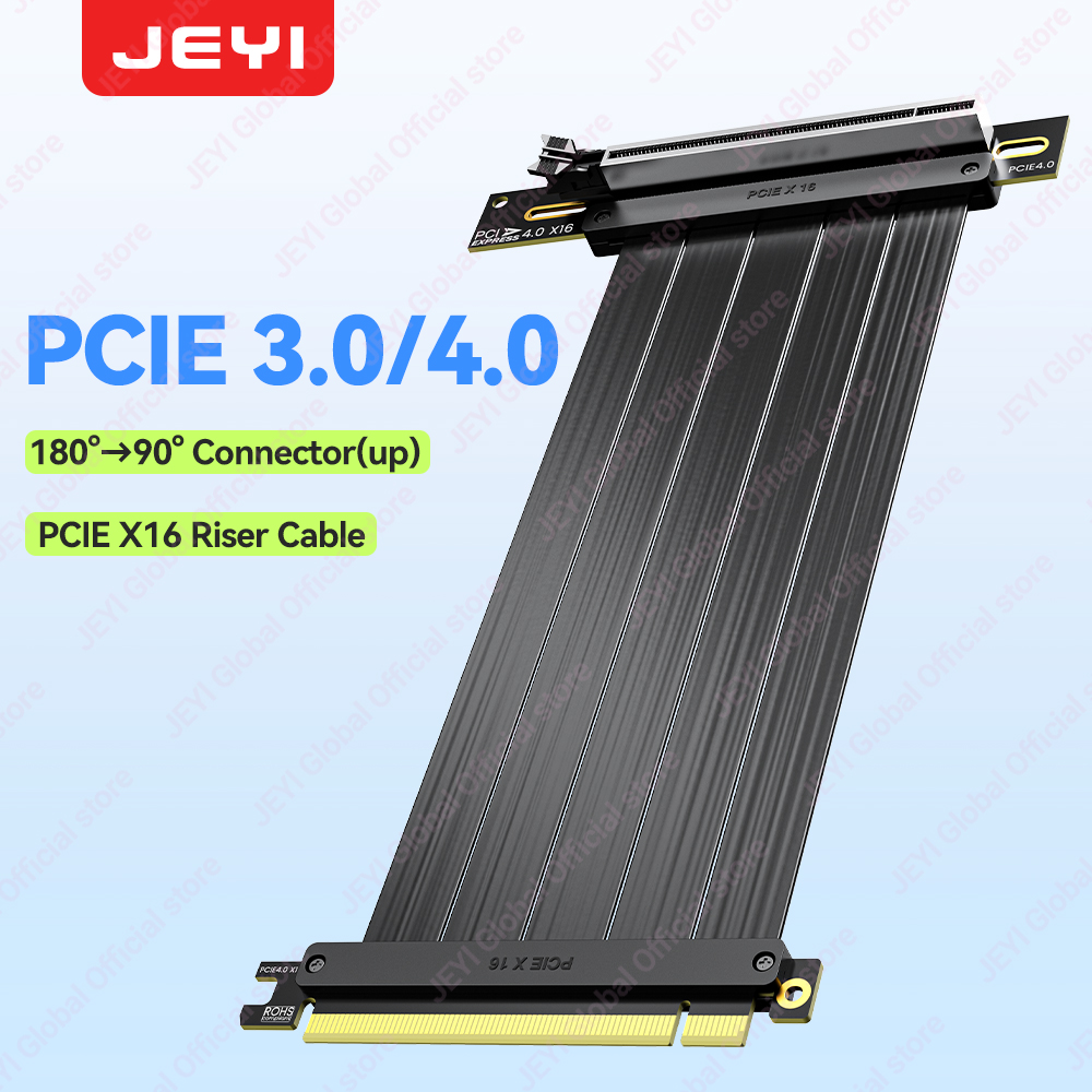 Cable Riser JEYI PCIe 4.0 de 9 - Pcie 4.0 X16 Riser Cable 90 Degree reseña y precio